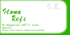 ilona refi business card